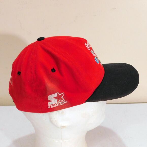 Starter Coca Cola Hat Red Hot Olympic Summer Adjustable 90s Washed Reshaped VTG - Picture 3 of 7